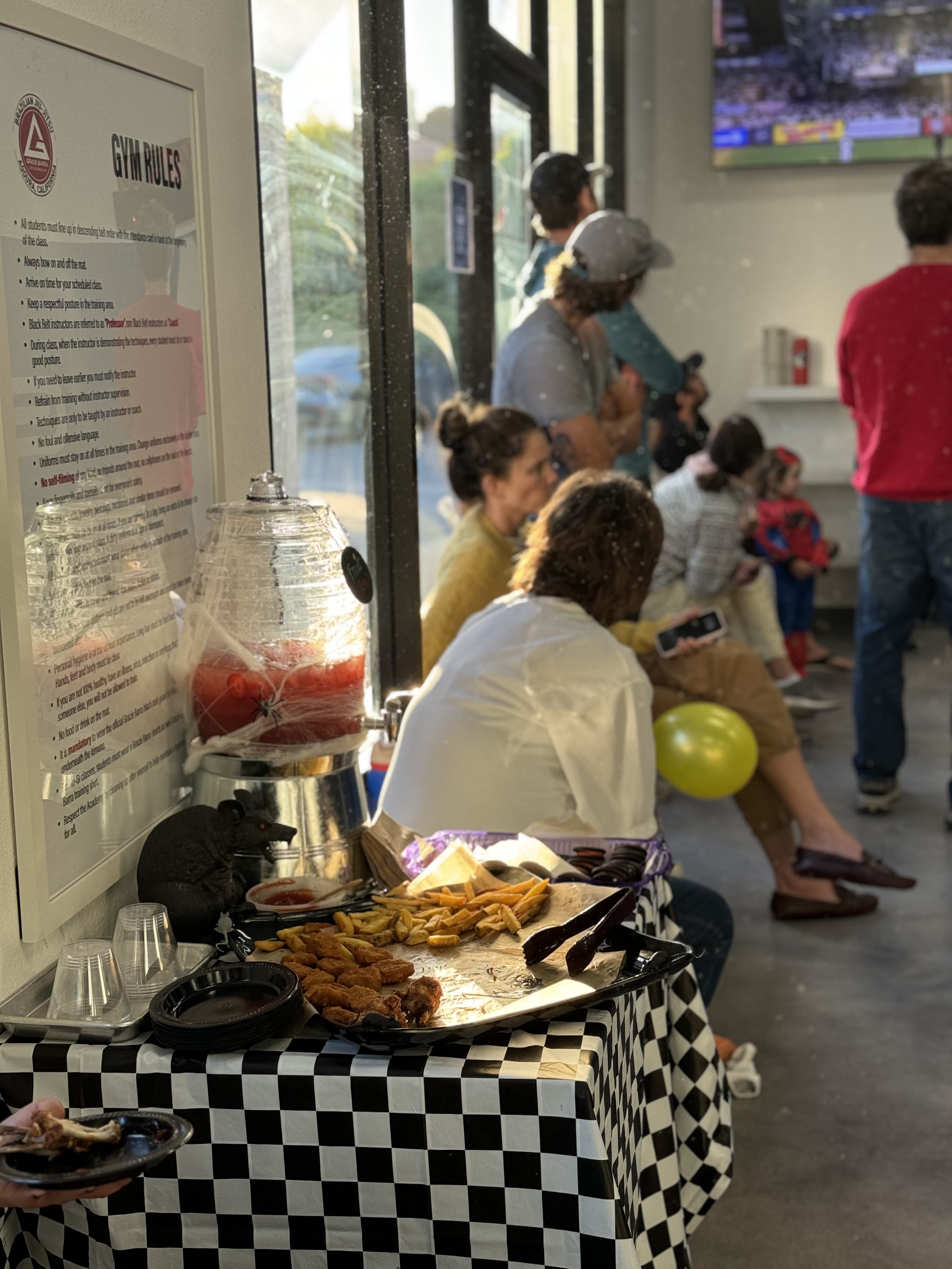 Professional party catering setup with elegant presentation